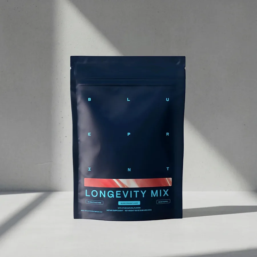 Blueprint Longevity Mix – Blood Orange that James Chen uses in his protocol subset